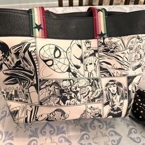 Coach Limited edition Marvel comic Jess tote with wallet and handtag